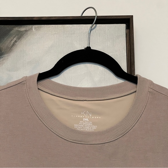 Klassy network long sleeve cream full length shirt 2xl - Picture 2 of 2